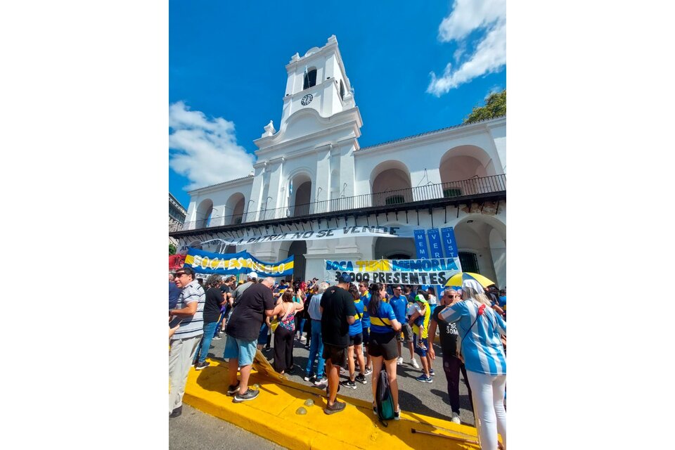 Hinchas de Boca, presente en la histórica marcha del domingo