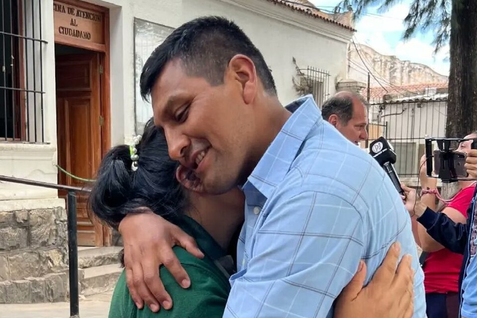 Santos Clemente Vera al salir de prisión.  (Fuente: Gentileza Innocence Project)