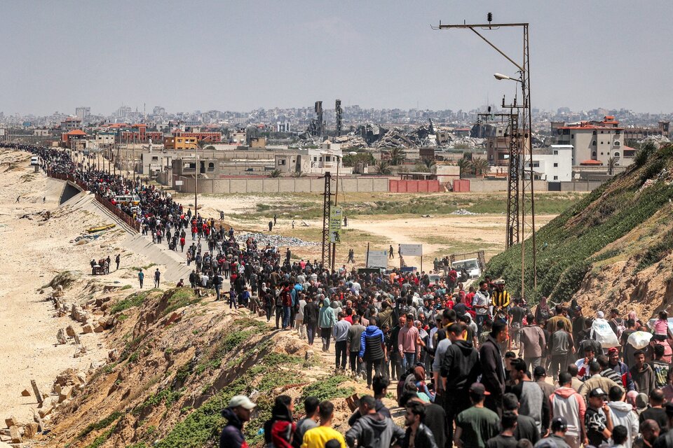 Desplazados palestinos.  (Fuente: AFP)