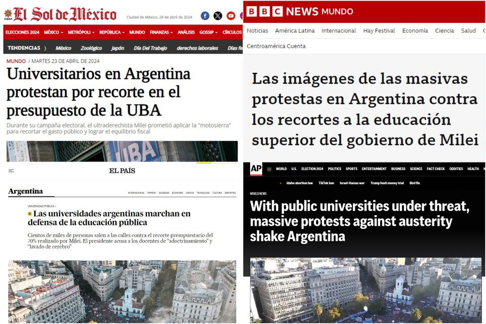 La educación argentina, en el mundo: así reflejaron los medios internacionales la marcha universitaria