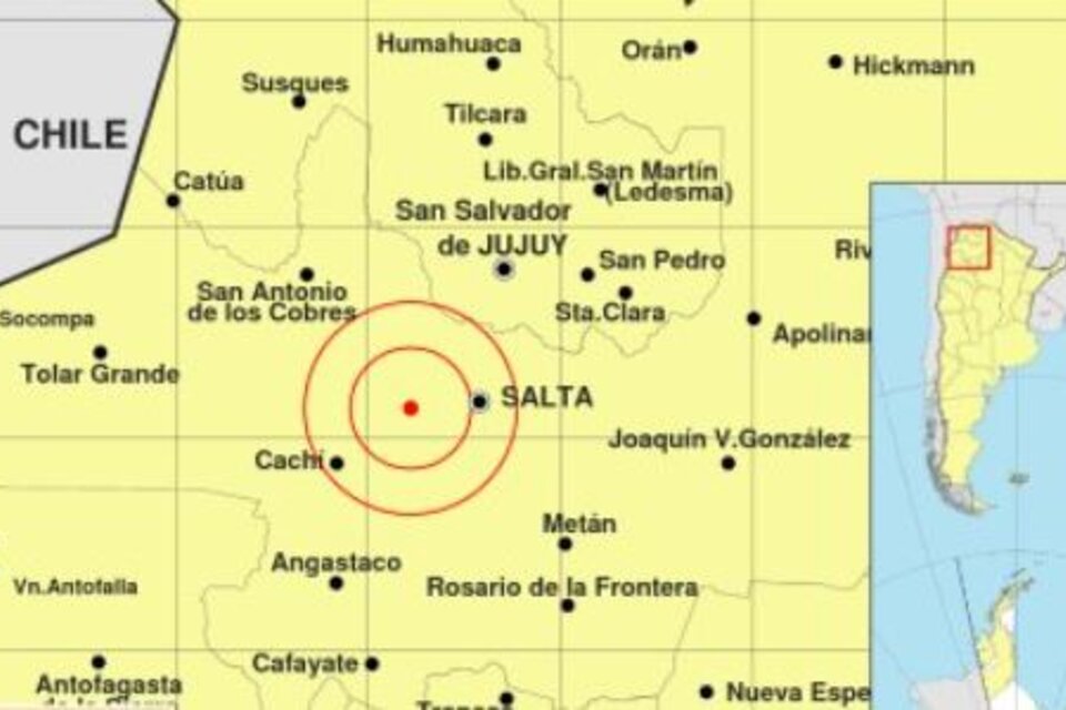 Un fuerte sismo hizo temblar a Salta