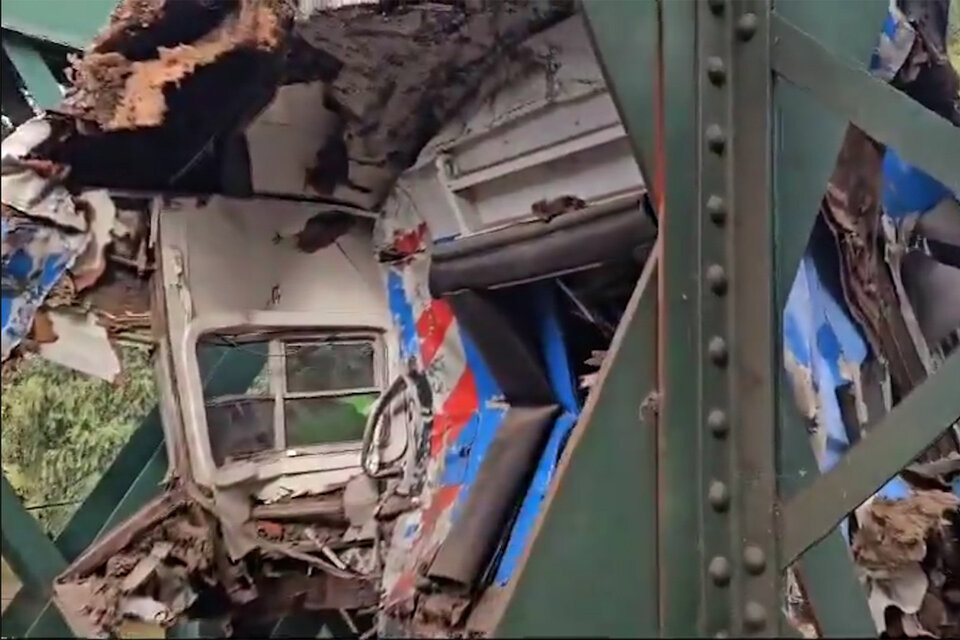 Choque en el tren San Martín (Fuente: Captura de vídeo )