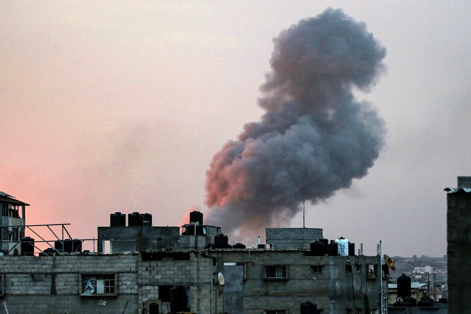 Bombardeo israelí en Rafah, en el sur de la Franja de Gaza. (Fuente: AFP)
