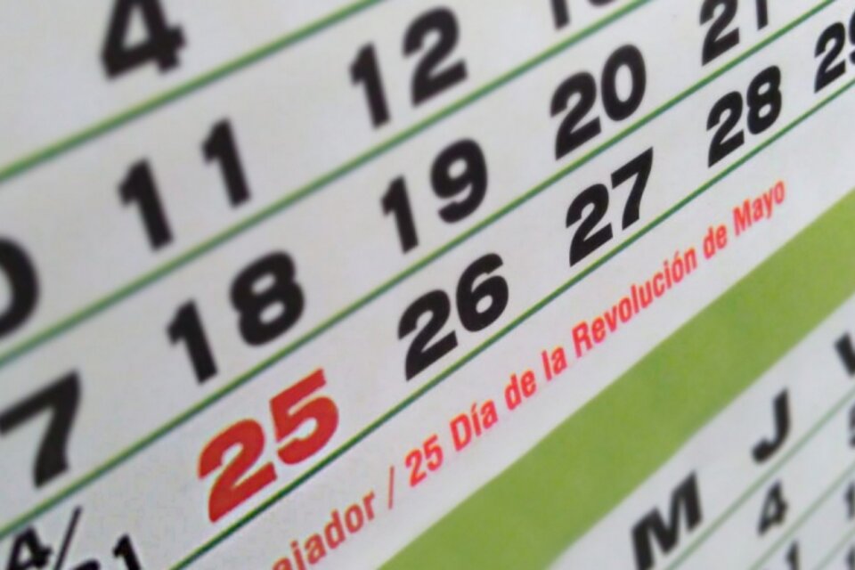 Según el calendario oficial, el próximo feriado es el sábado 25 de mayo, fecha en que se celebra la "Revolución de Mayo". (Foto: Freepik)