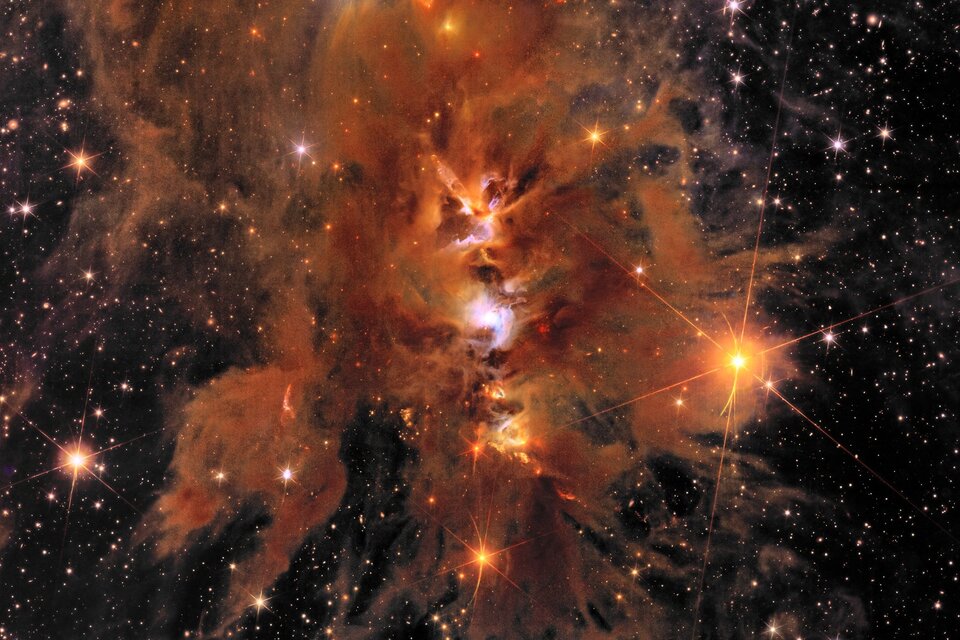 Una de las regiones más brillantes del "vivero estelar" Messier 78 (Fuente: AFP)