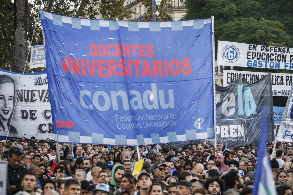 Paro nacional docente: las consignas del reclamo universitario (Fuente: Leandro Teysseire)