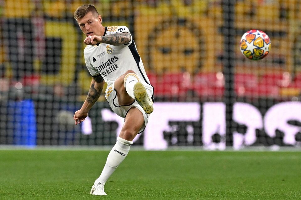 Toni Kroos y toda su elegancia en la final de la Champions europea. (Fuente: AFP)