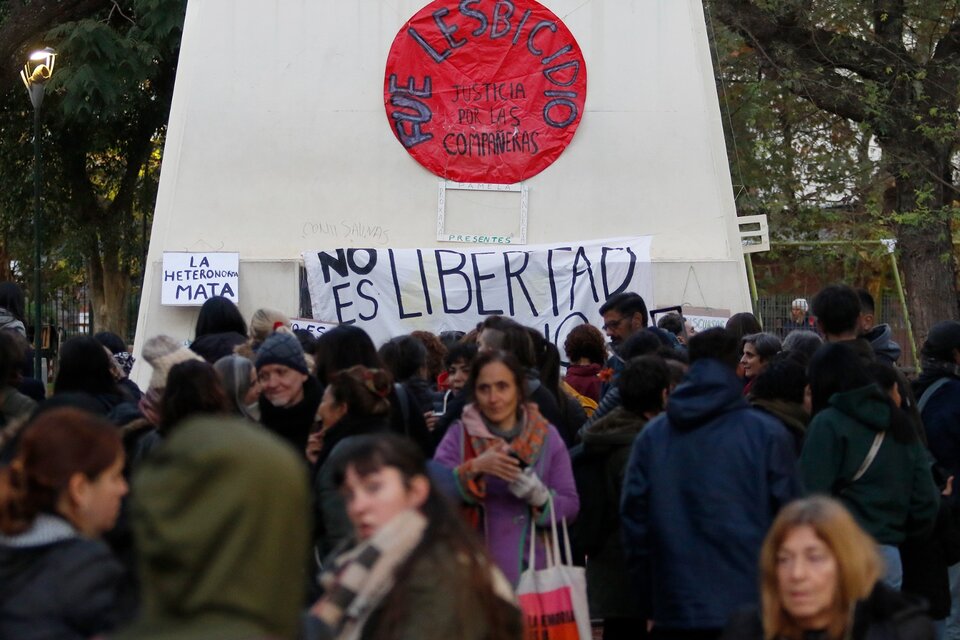 Movilización en reclamo de justicia por el triple crimen de Barracas (Fuente: Leandro Teysseire)