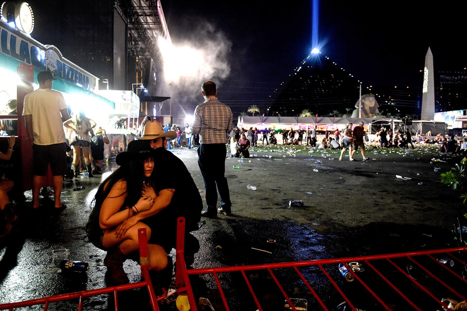 En la masacre de Las Vegas, el 1 de octubre de 2017, hubo 58 muertos y 200 heridos. (Fuente: AFP)