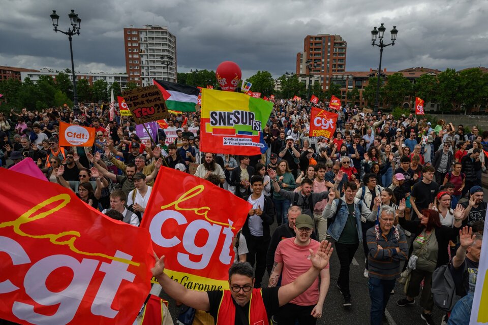 Cientos de miles de franceses se manifestaron el sábado contra una posible victoria de la ultraderecha.  (Fuente: AFP)