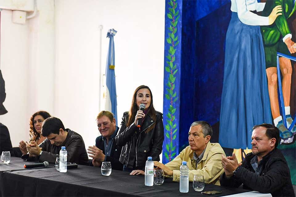 María Luz Rioja, Luli, habló en el acto de asunción de autoridades del PJ. 