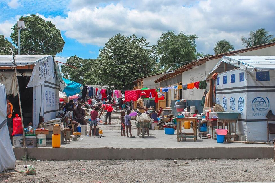 Campamento para desplazados en Puerto Príncipe, Haití. (Fuente: Europapress)