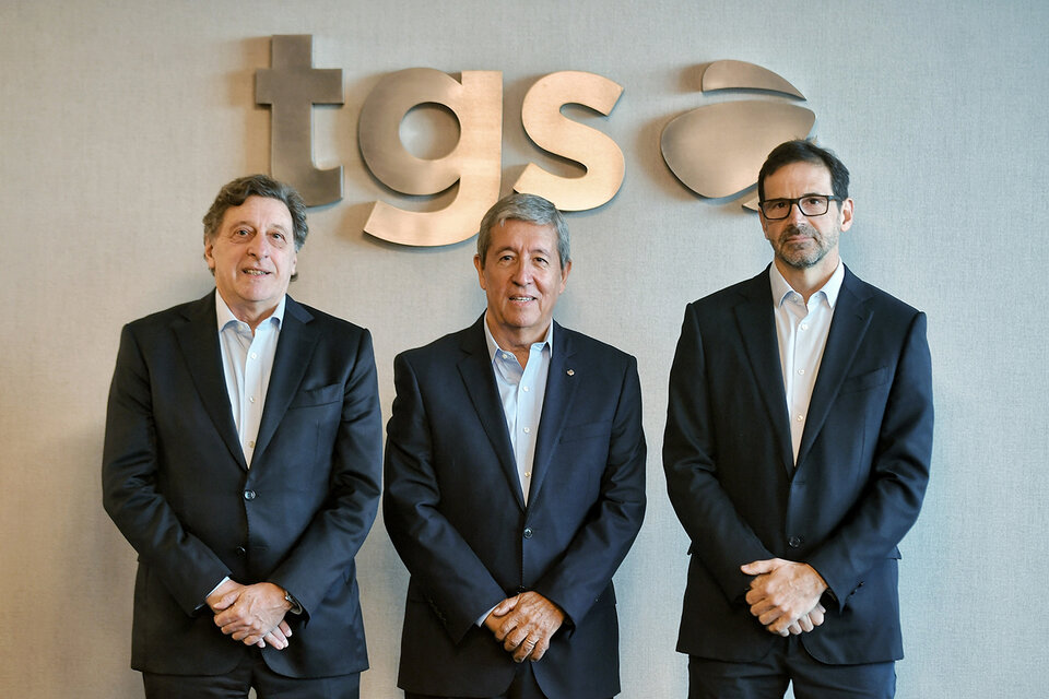 Luis Fallo, Director Ejecutivo del grupo Sielecki, Oscar Sardi, CEO de tgs y Gustavo Mariani, CEO de Pampa Energía
