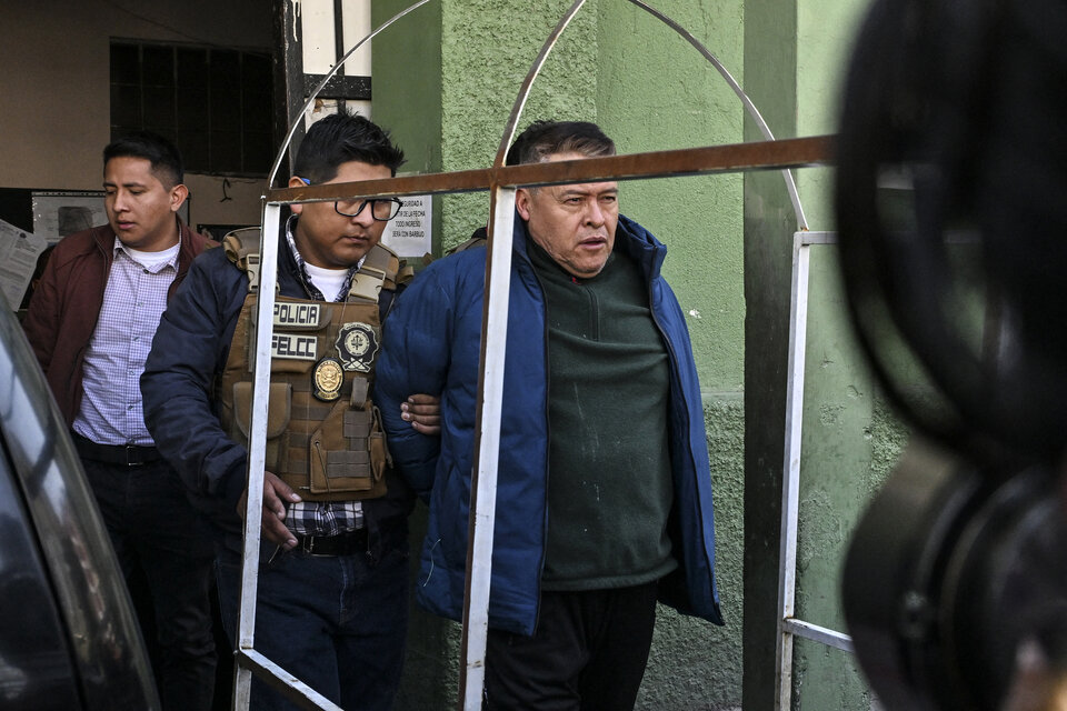 Traslado de Zuñiga a la cárcel de máxima seguridad de Chonchocoro. (Fuente: AFP)