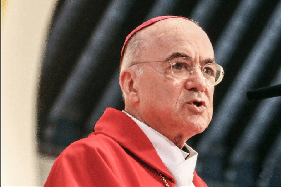 Carlo Maria Viganò,  culpable  de "cisma" por sus continuos ataques al Papa. (Fuente: InfoVaticana)
