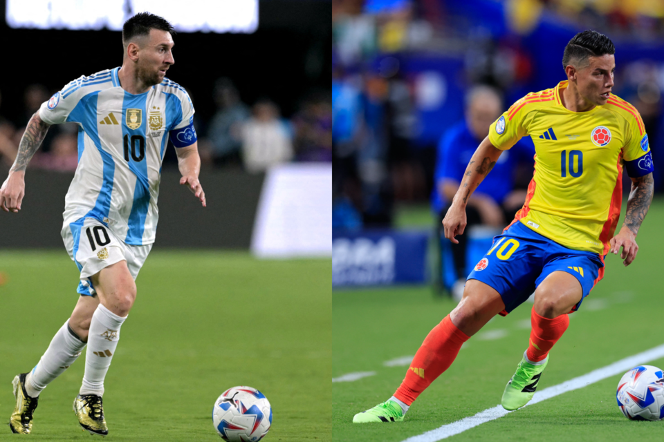 Lionel Messi y James Rodríguez. (Fuente: AFP)
