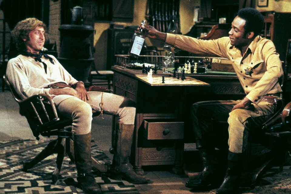 Gene Wilder y Cleavon Little, la pareja protagonista de "Blazing Saddles".