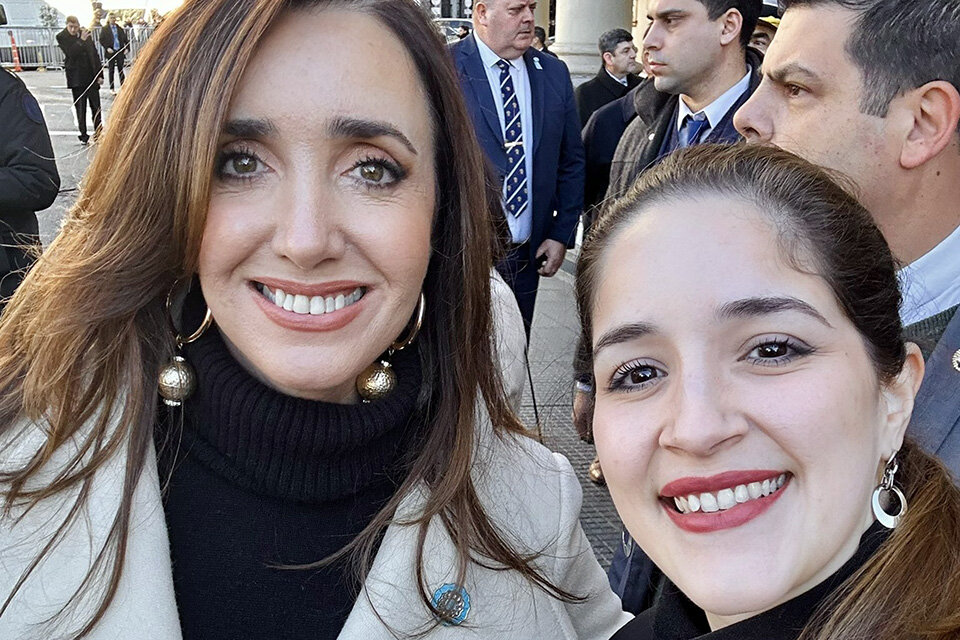 La diputada santafesina Rocío Bonacci con la vicepresidenta Villarruel