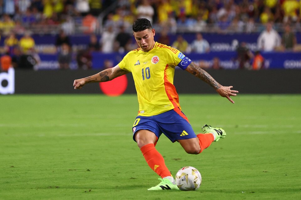 James Rodríguez fue subcampeón con Colombia en la Copa América (Fuente: AFP)