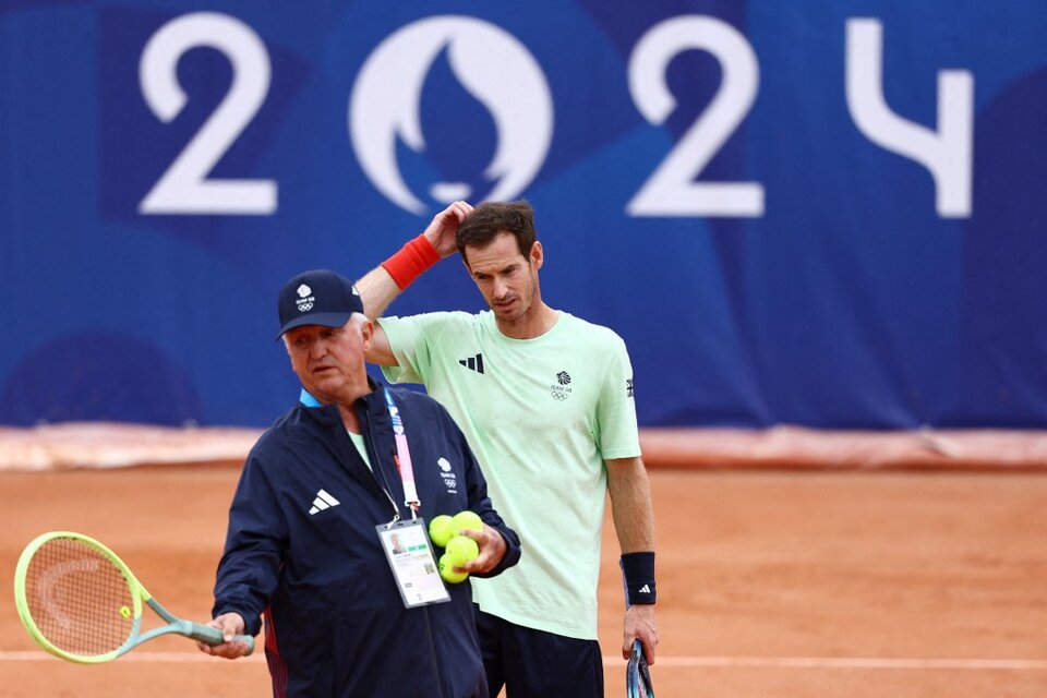 Andy Murray durante una práctica este martes en París. (Fuente: AFP)