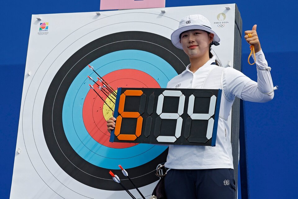 Lim Sihyeon con su marca récord. Ahora irá por el oro olímpico (Fuente: EFE)