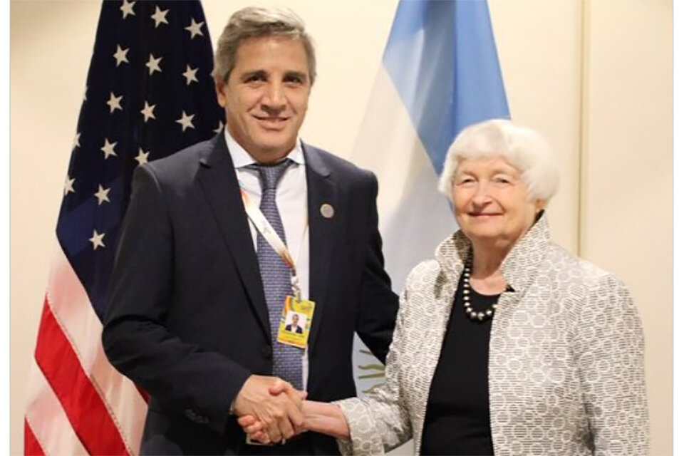 El ministro de Economía, Luis Caputo, se reunió con la secretaria del Tesoro de Estados Unidos, Janet Yellen.