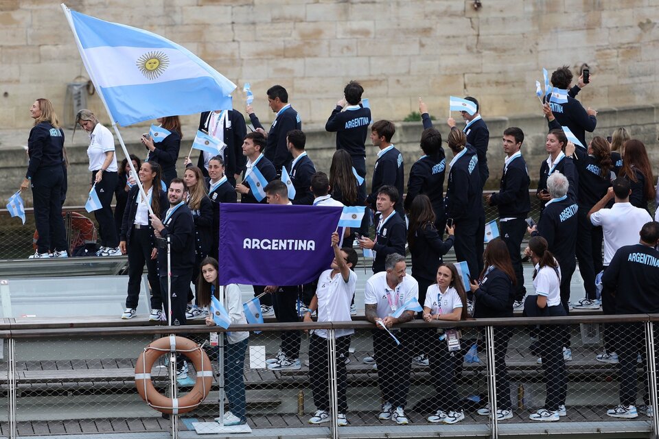 Parte de la delegación Argentina en el Río Sena. (Fuente: AFP)