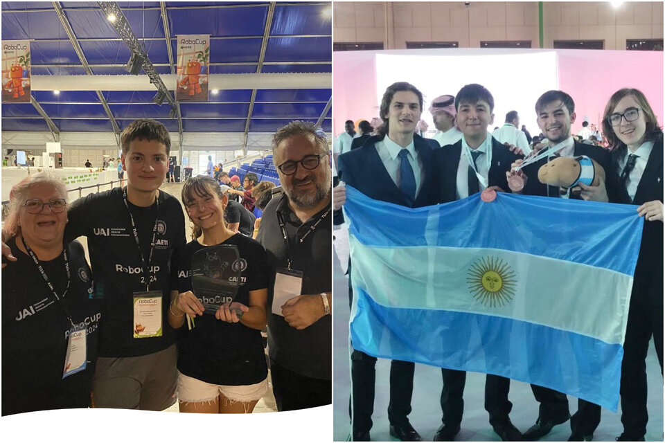 Contra viento y marea, los jóvenes estudiantes siguen dejando la bandera argentina en lo más alto