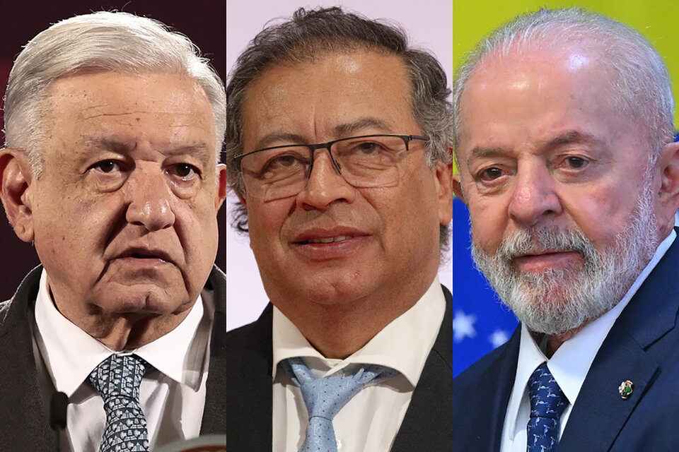 Andrés Manuel López Obrador, Gustavo Petro y Lula da Silva.