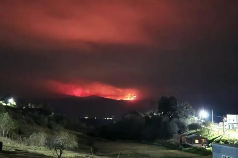 Voraz incendio en Tafí del Valle (Fuente: Gobierno de Tucumán)