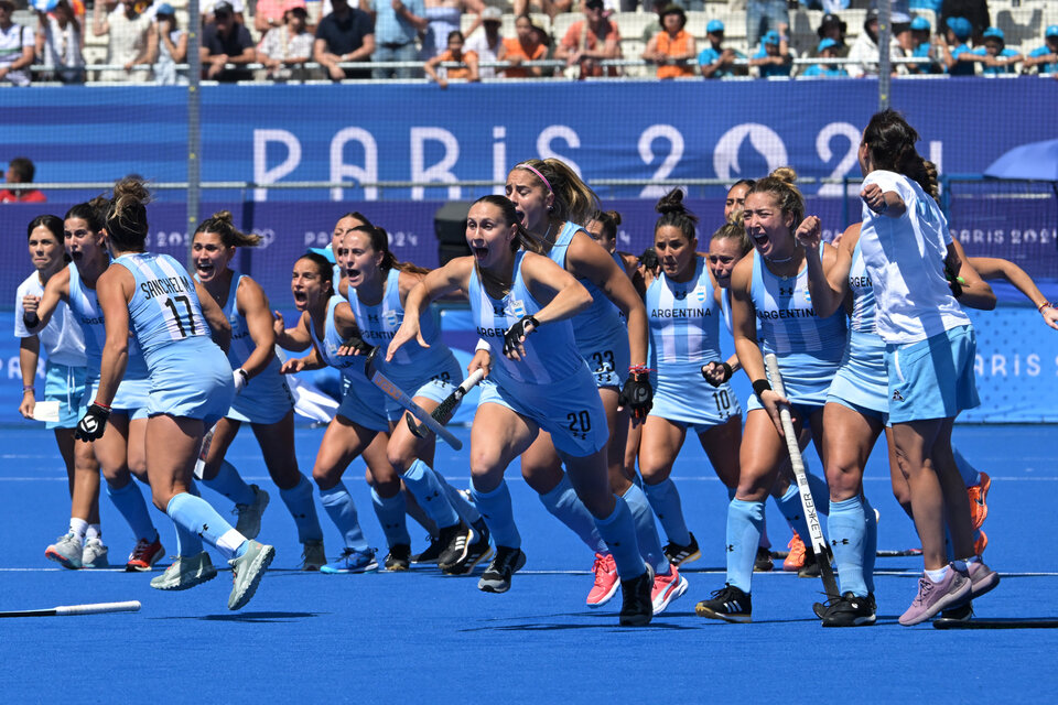 Las Leonas le ganaron a Alemania. (Fuente: AFP)