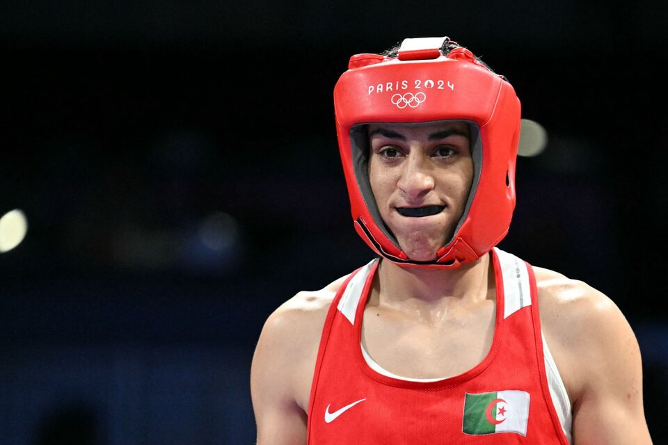 La boxeadora argelina Imane Khelif. (Fuente: AFP)