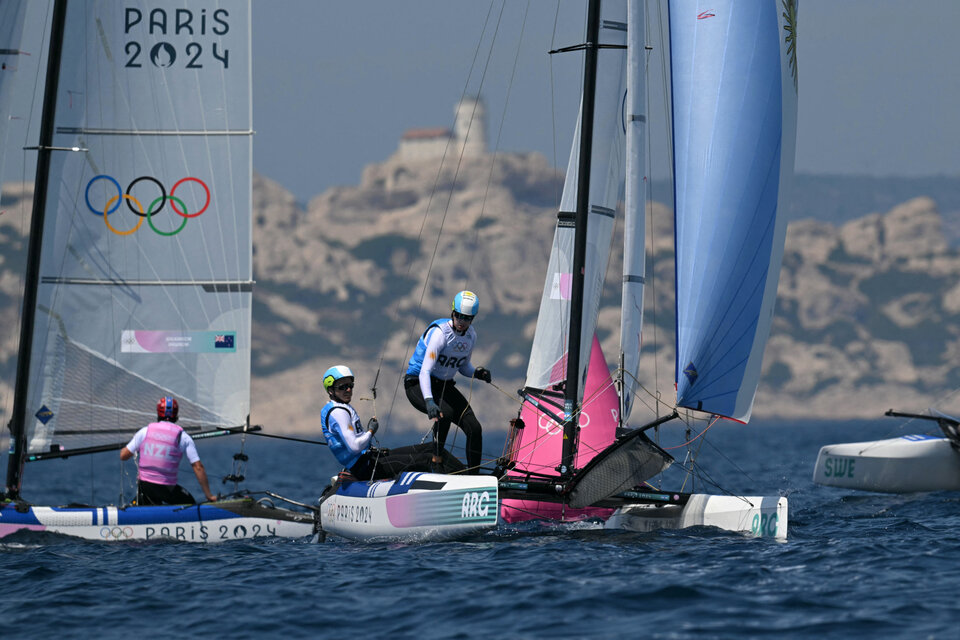 Mateo Majdalani y Eugenia Bosco. (Fuente: AFP)