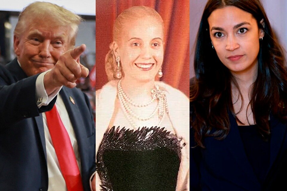 "Ella es Evita", dijo Trump sobre la representante de Nueva York. 