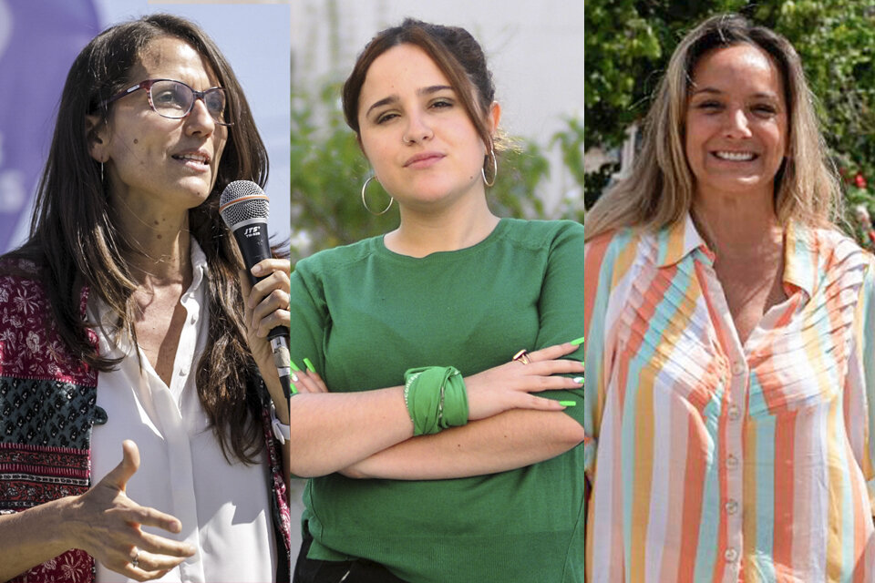 Elizabeth Gómez Alcorta, Ofelia Fernández y Malena Galmarini.