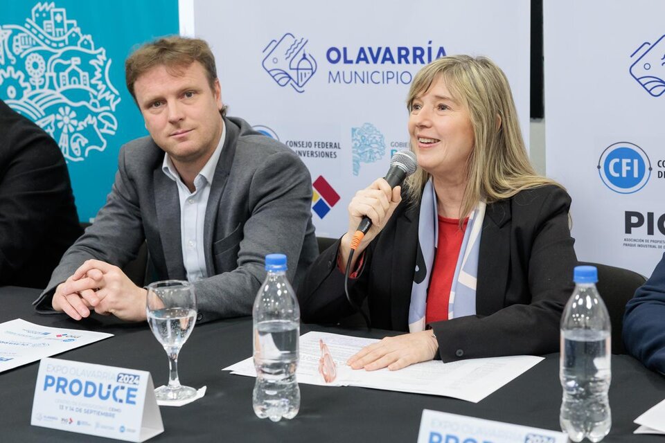 El intendente olavarriense, Maximiliano Wesner, en el lanzamiento de la Expo Olavarria Produce