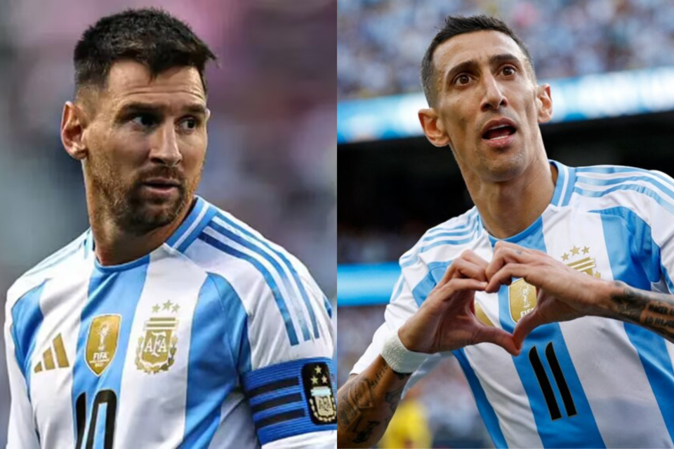 Lionel Messi y Ángel Di María. (Fuente: AFP)