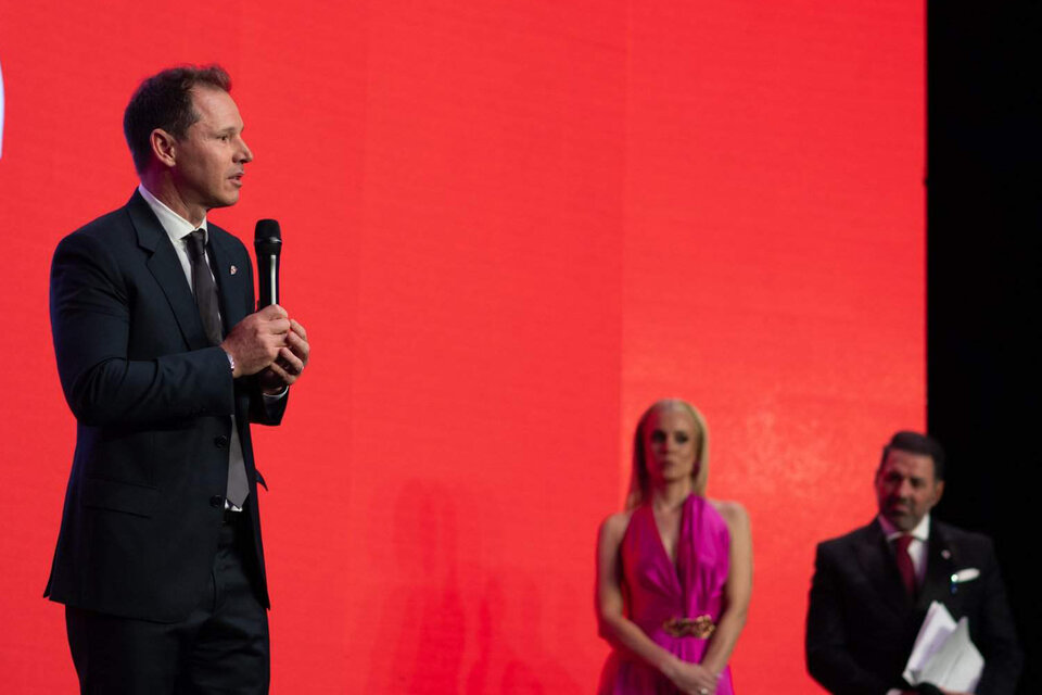 Jorge Brito, presidente de River, en la cena solidaria. (Fuente: Redes sociales)