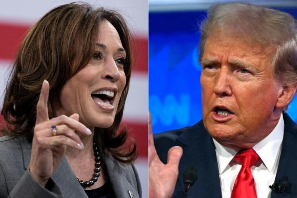 Kamala Harris y Donald Trump se cruzan en su primer debate para las elecciones a presidente de Estados Unidos. (Fuente: Imagen web)