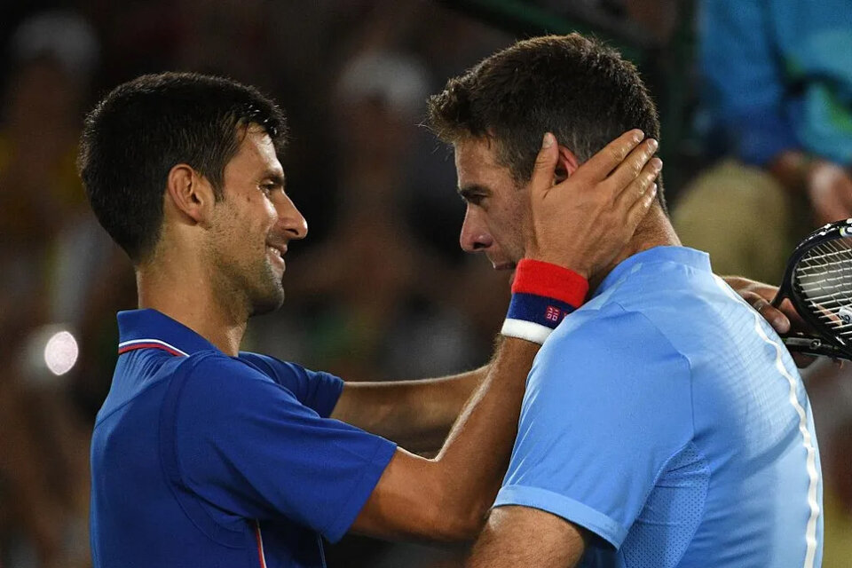 Djokovic y Del Potro, protagonistas de una exhibición muy especial (Fuente: AFP)