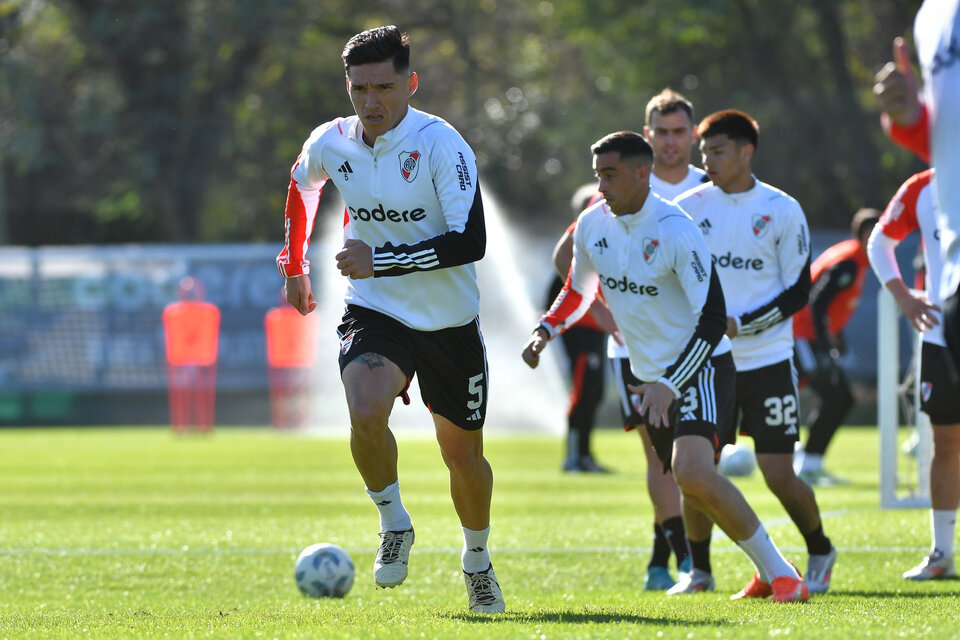 Matías Kranevitter durante un entrenamiento (Fuente: Prensa River)