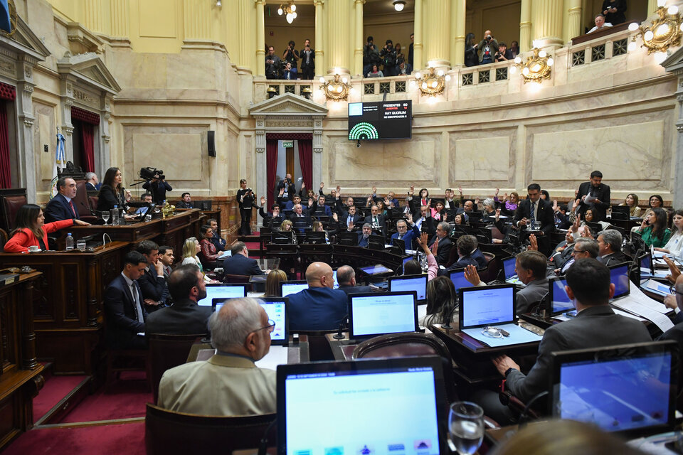 El Senado dio luz verde a la Boleta Única de Papel. Imagen: @SenadoArgentina.