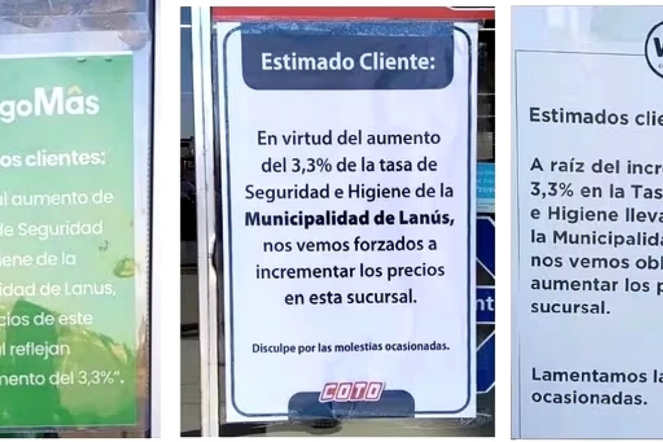 Los supermercados atribuyeron la suba de precios al alza de la tasa municipal. (Fuente: Imagen web)