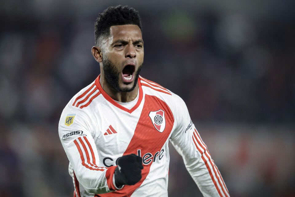 Miguel Borja, la esperanza goleadora de River (Fuente: Fotobaires)