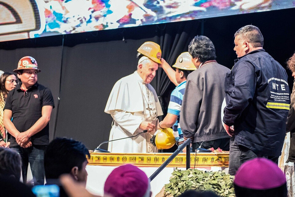 El Papa con Grabois en un encuentro con movimientos populares