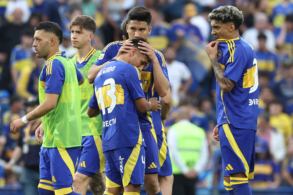 La frustración de Boca tras perder el clásico con River (Fuente: AFP)