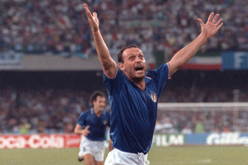 Totó Schilaci, figura y goleador del Mundial de Italia '90. (Fuente: AFP)