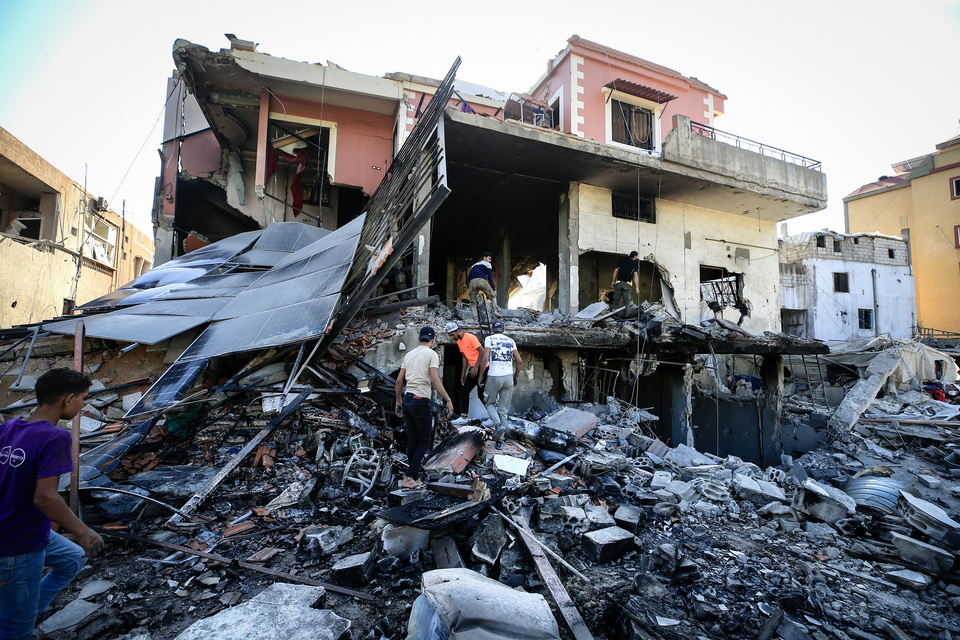 Una casa destruida por un bombardeo israelí cerca de Sidon, Líbano. (Fuente: EFE)