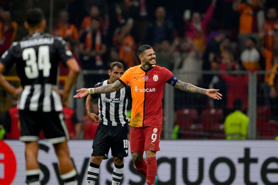 Icardi anotó el tercero en el triunfo del Galatasaray (Fuente: AFP)