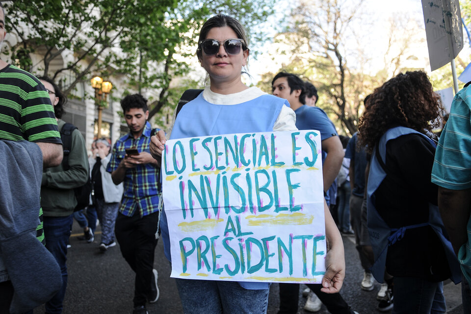 Crece el rechazo social al ajuste de Milei (Fuente: Guadalupe Lombardo)